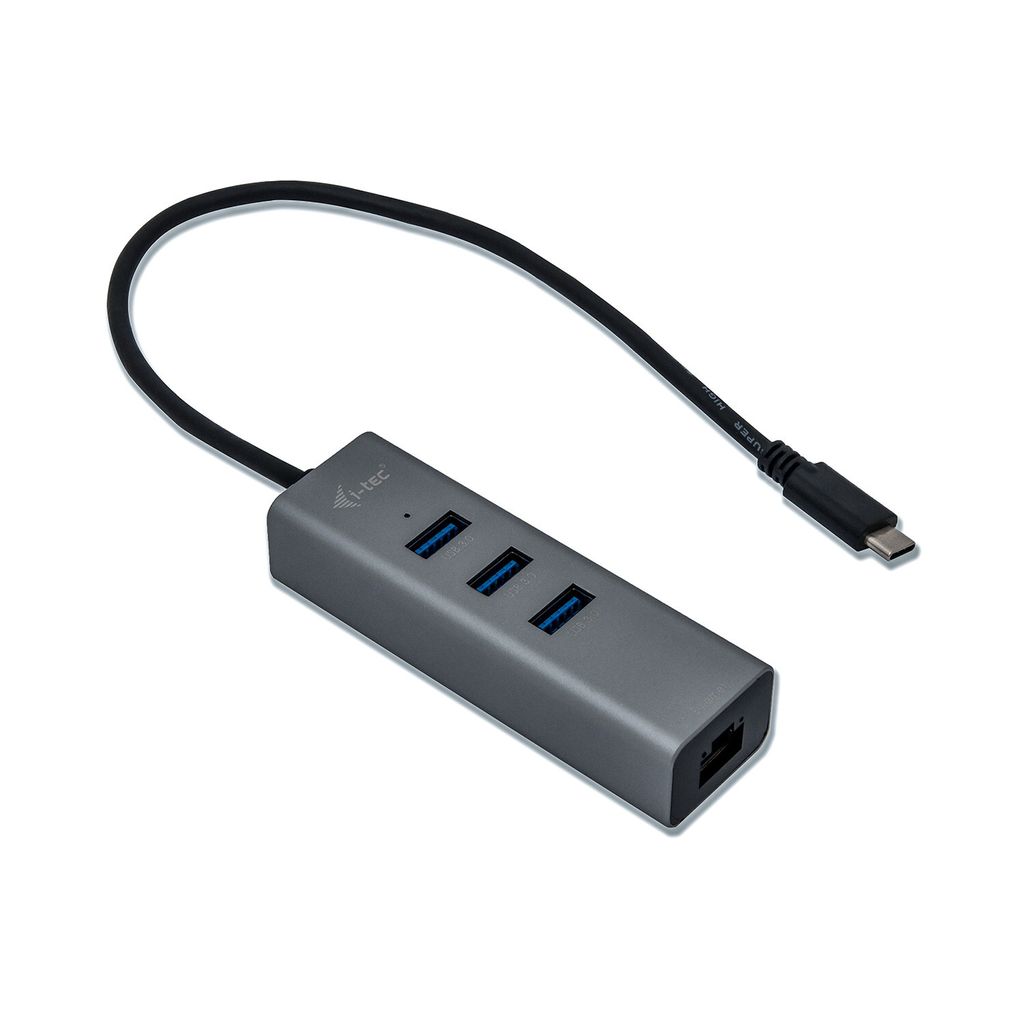 D I-Tec Usb-C 3-Port Hub + Glan