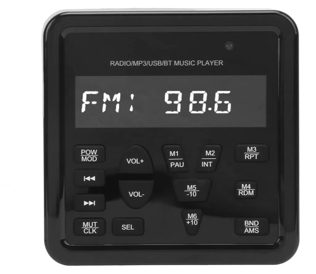 Système Audio Marine Étanche IP66 avec Radio FM et Port USB Universel