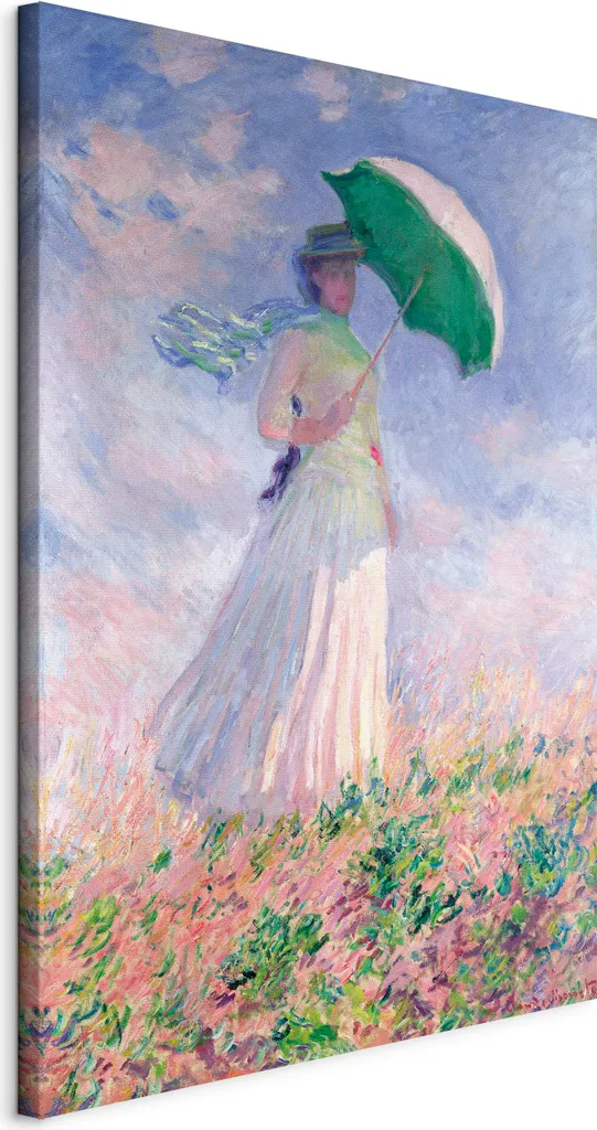 Quadro Monet Donna con Ombrellino a Destra 40x60 - Emozioni su Tela