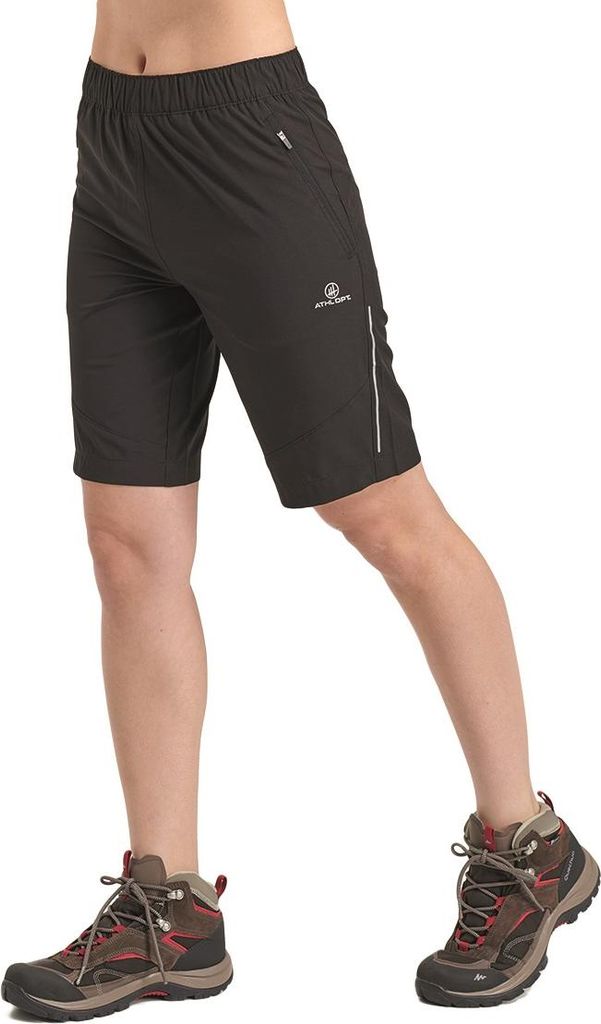 ATHL DPT. Ludmilla Damen Pull-On Wanderhosen/ Outdoorhose mit Gummibund und taschen Schwarz Gr. 36