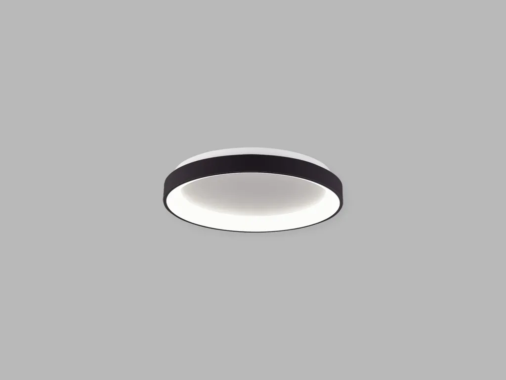 Grand plafonnier LED circulaire BELLA SLIM noir 48cm dimmable Casambi