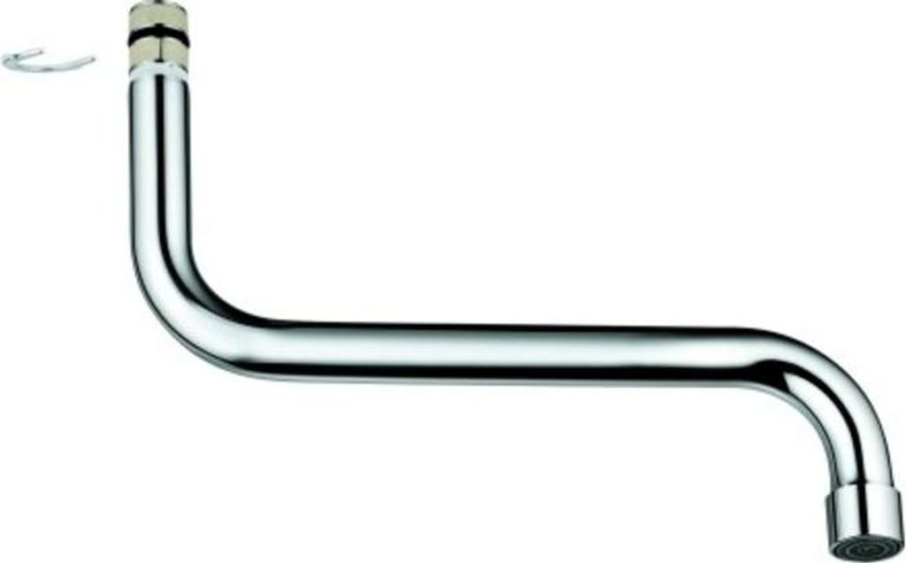GROHE S-Auslauf 13370, Bogenauslauf, für Eurosmart Einhand-Spültischbatterie Wandmontage, Länge 180 mm, chrom