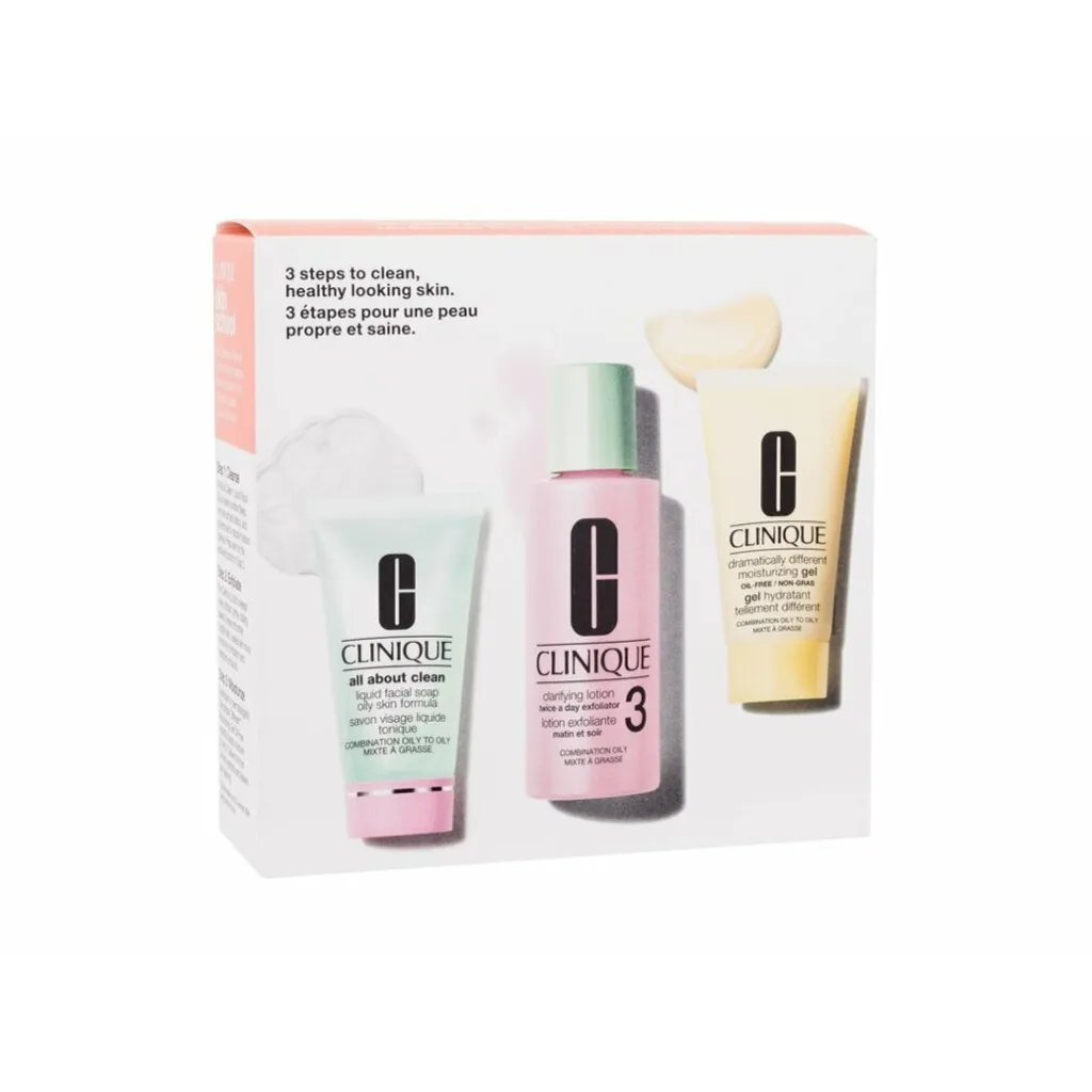 Clinique 3 Step Skincare System Travel Size Set Tipo 2 Combinazione/Grasso