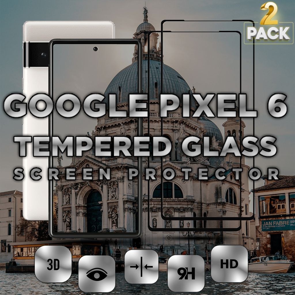 2 balení Google Pixel 6 - Tvrzené sklo 9H - Vysoce kvalitní Obrázek produktu 