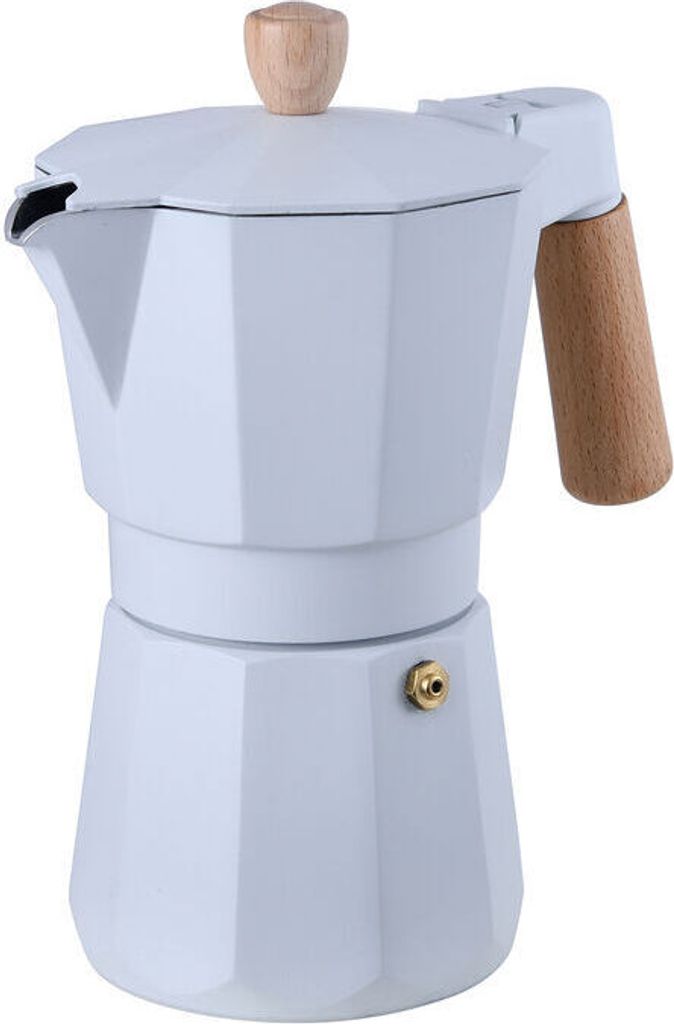 Italienische Kaffeemaschine Bergner NATURALLY BG Holz Aluminium