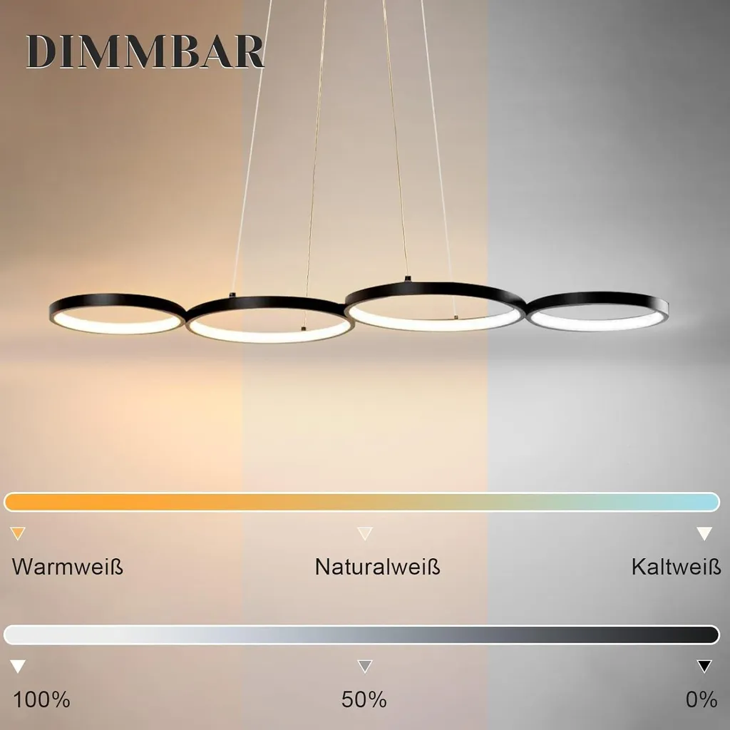 Lampe LED Dimmable avec Télécommande et Hauteur Ajustable 150cm