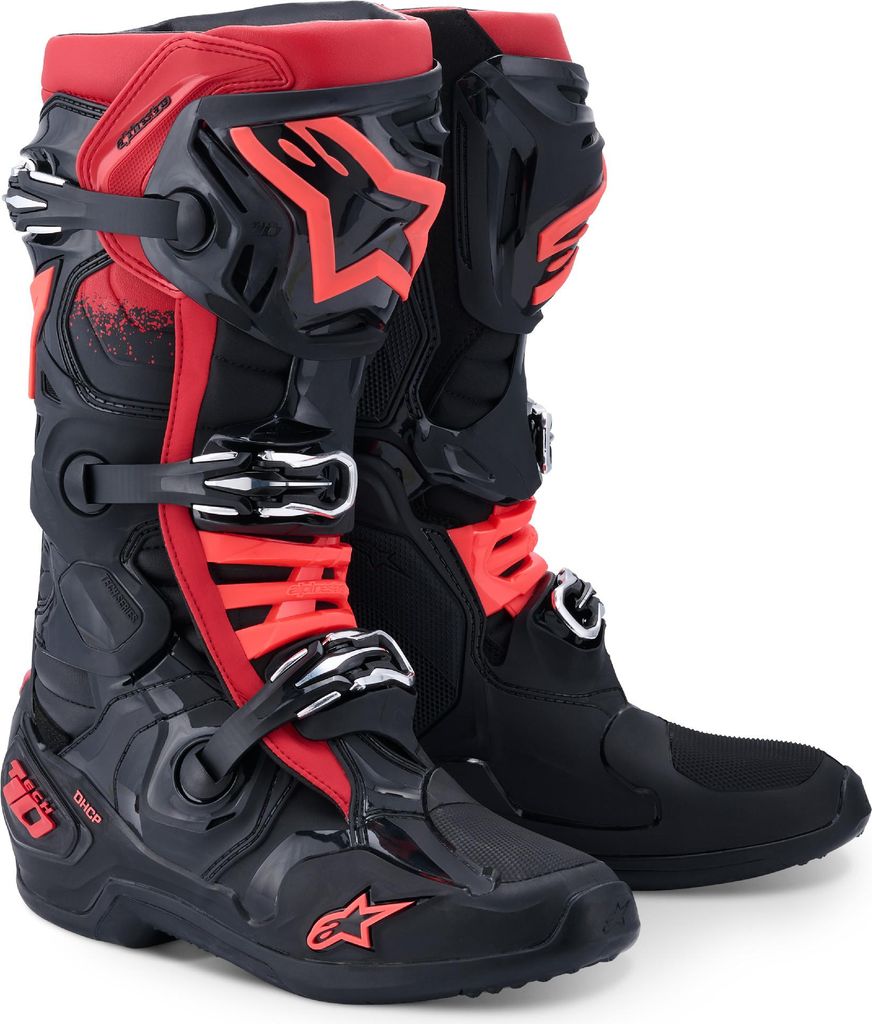 Alpinestars Tech 10 Motocross Stiefel 2026, schwarz/rot, 14