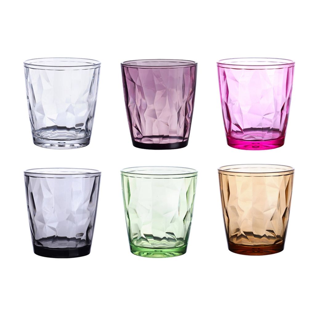4 Gläser Wasserglas Saftglas Trinkglas Cocktailglas Kunststoff Glas Set Gläser 