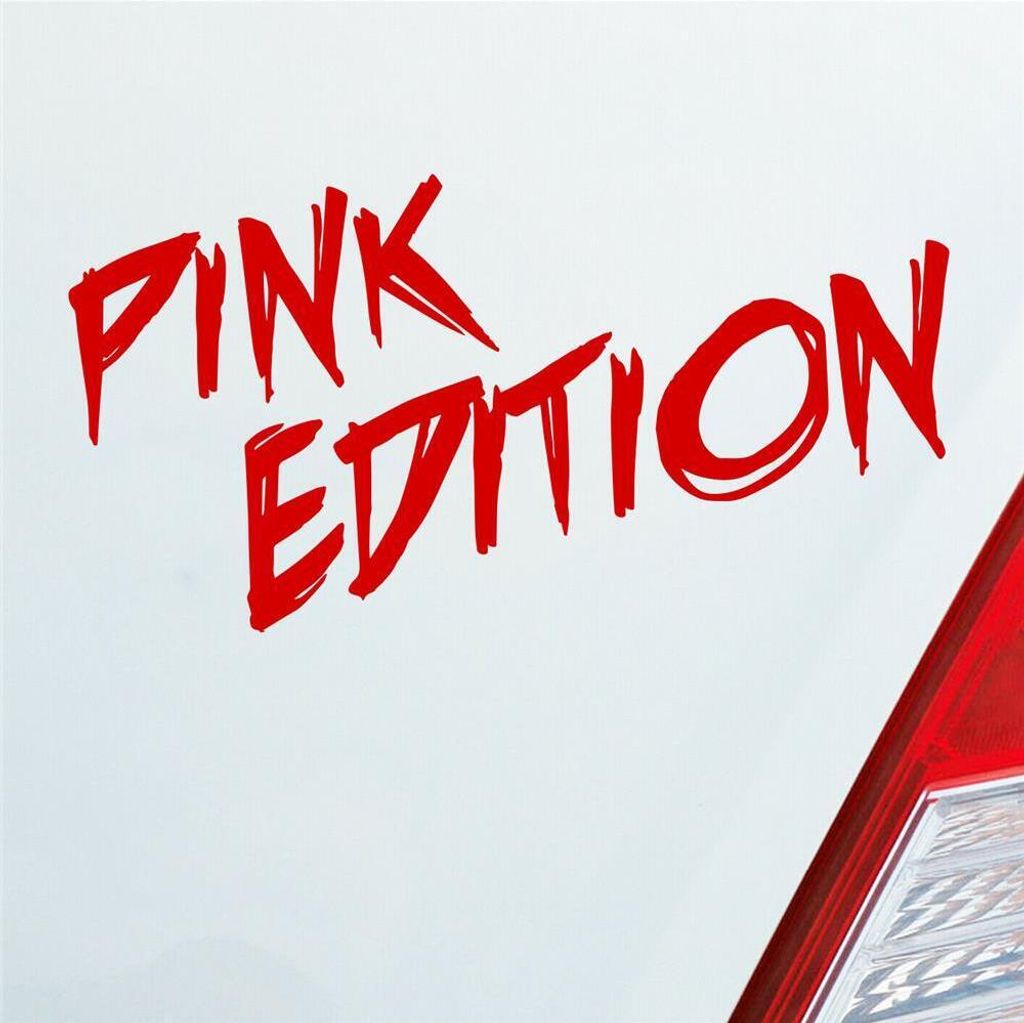 Auto Aufkleber Pink Edition Auto Car Tuning Motorrad 15x7 cm Rot Sticker Heckscheibenaufkleber