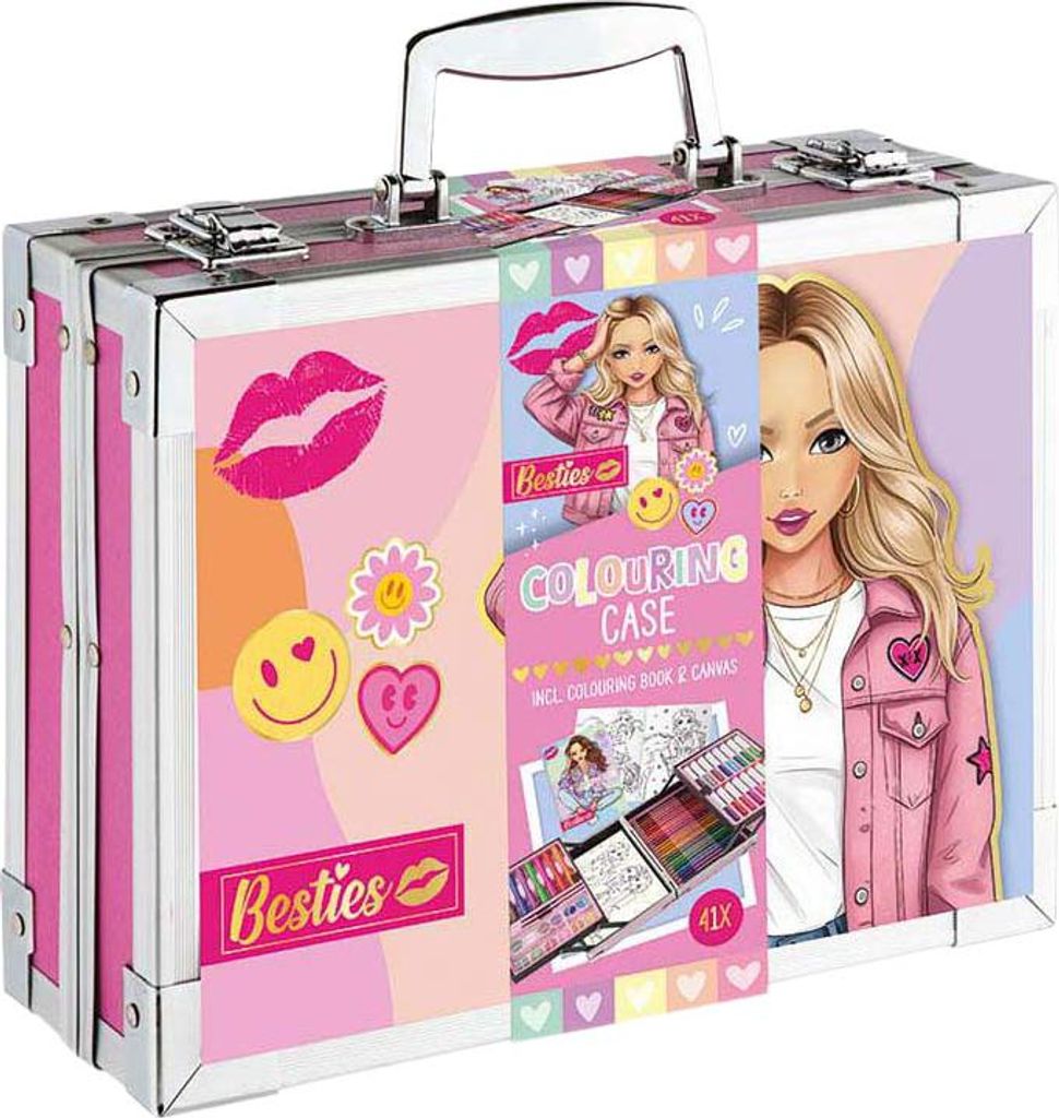 Creative Craft Group Malset Metallkoffer mit Canvas für Kinder Zeichnen