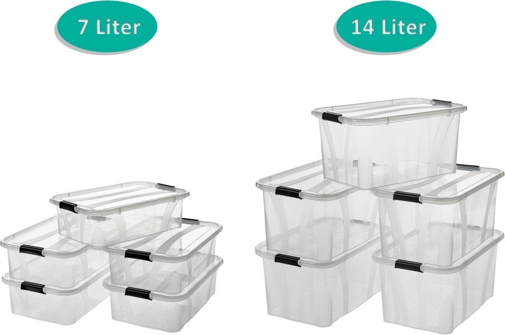 Set Aufbewahrungsboxen 7 Ltr. + 14 Ltr. (je 5 Stück)