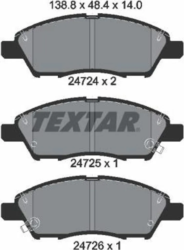 Plaquettes de frein Textar 2472401 silencieuses et durables pour Micra