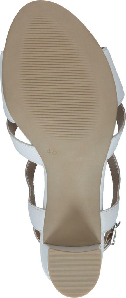 Caprice Damen Sandalette Leder mit T-Riemen und Blockabsatz 9-28308-46, Größe:37.5 EU, Farbe:Weiß