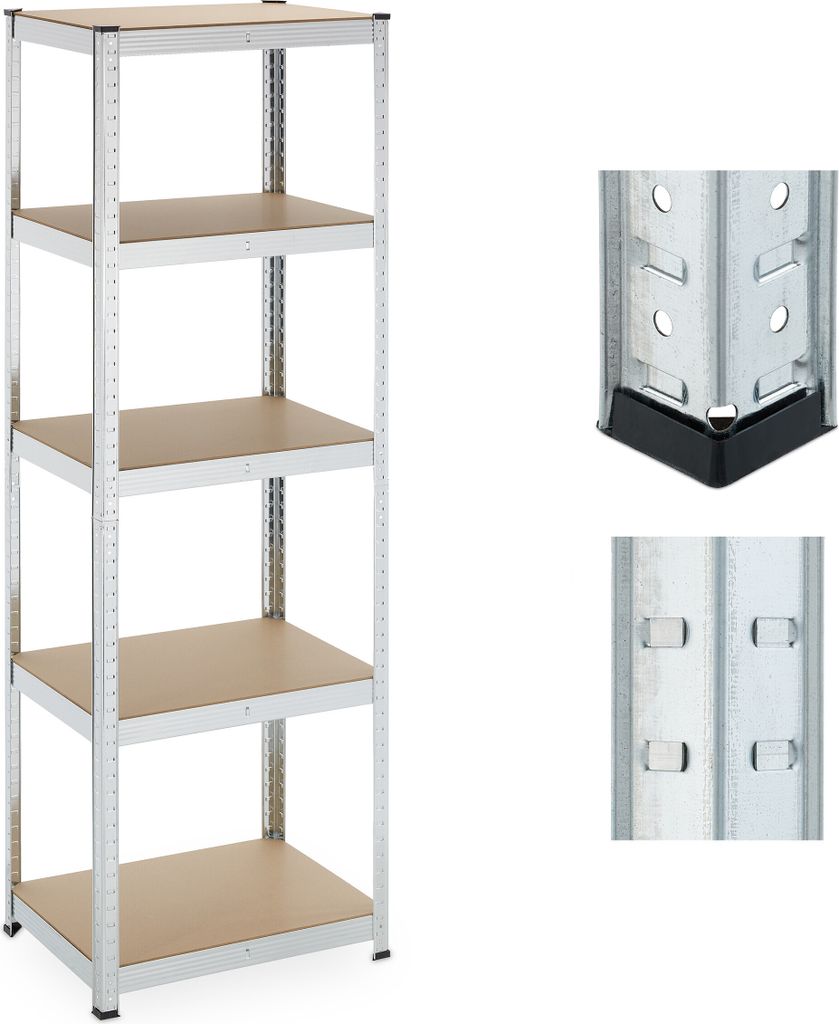 Scaffale per carichi pesanti Relaxdays, A x L x P: 180 x 60 Immagine del prodotto 