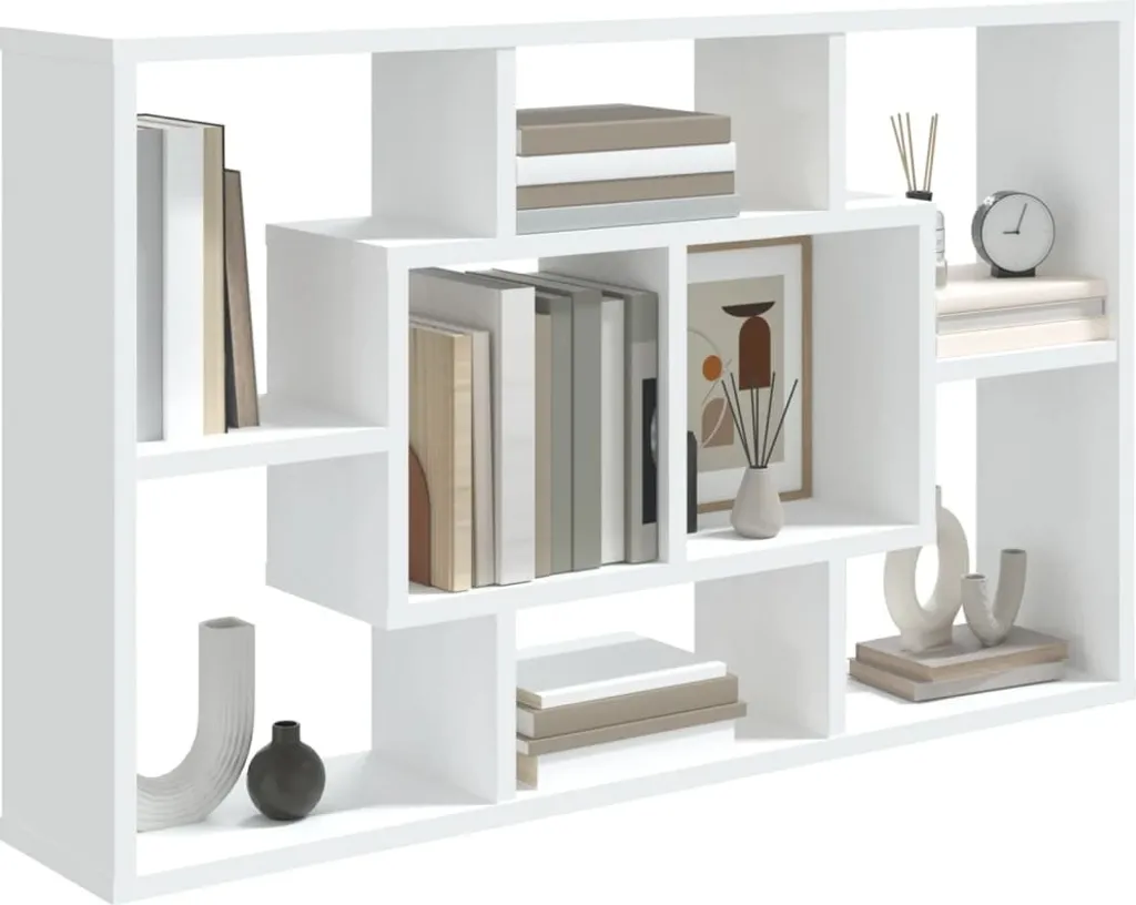 Scaffale Ufficio Bianco 85cm - Mobile a Parete Organizzazione Documenti - 4