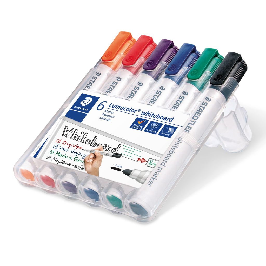 STAEDTLER Marqueur pour tableau blanc Lumocolor 6St Boîte Image du produit 