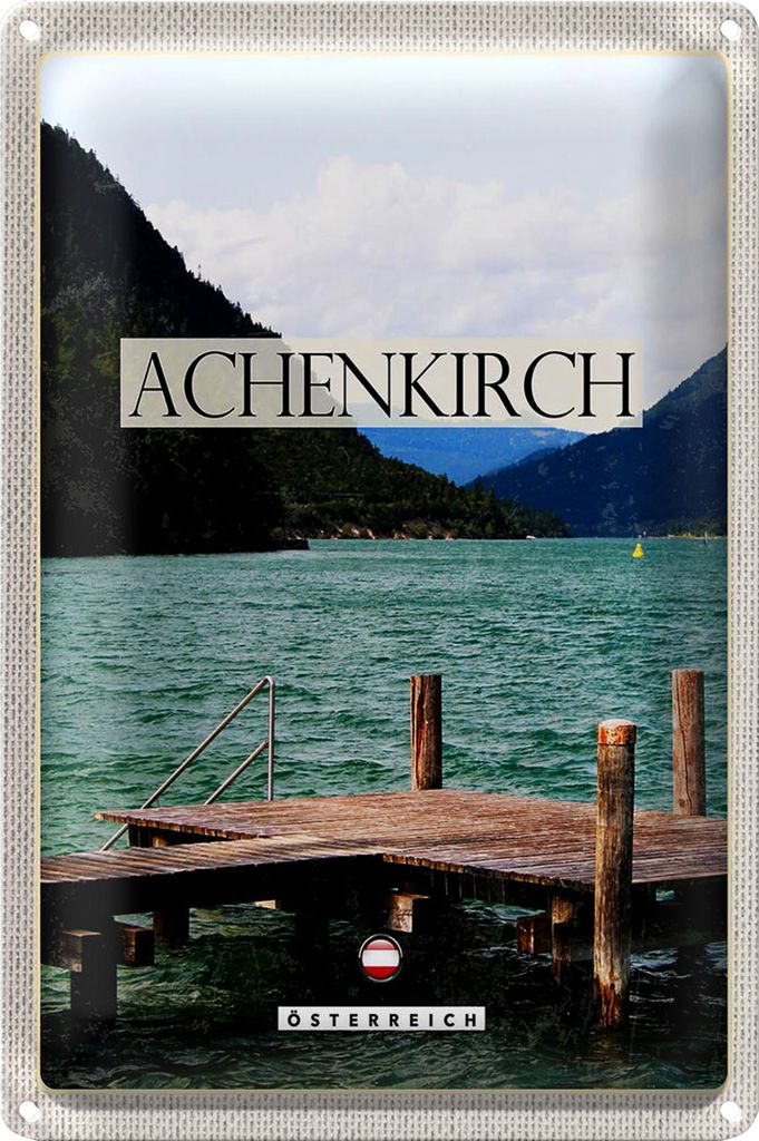 Blechschild Reise 18x12cm Achenkirch Österreich Familienurlaub