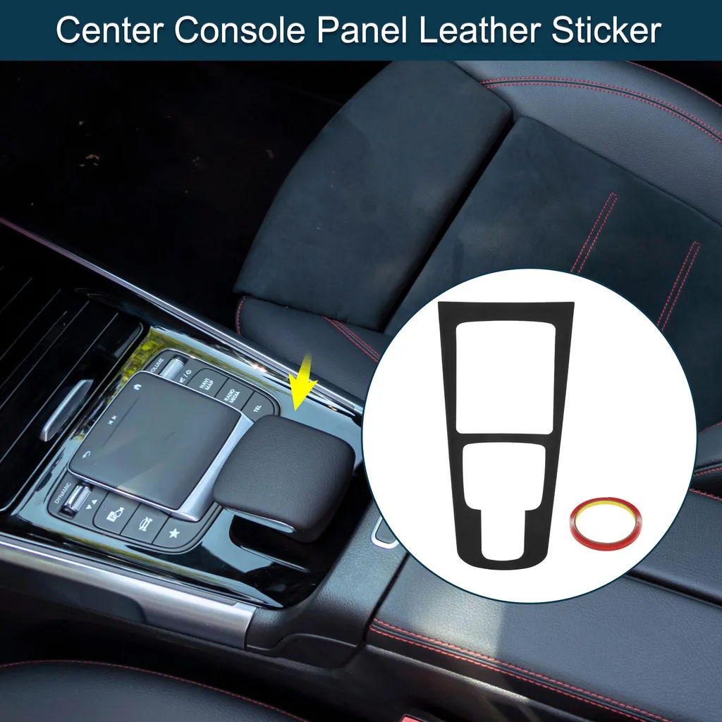 Sticker Console Centrale Simili Cuir Noir Mercedes GLA GLB EQA EQB