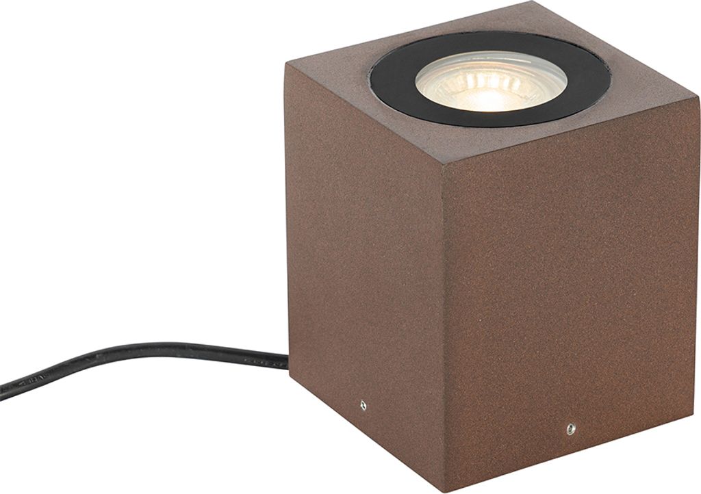 Qazqa Industrial außen Deckenfluter, Stehleuchte, Stehlampe für den Garten - Lennard - Rostbraun, Landhausstil, max. 50W, Geeignet für LED, 11.8...