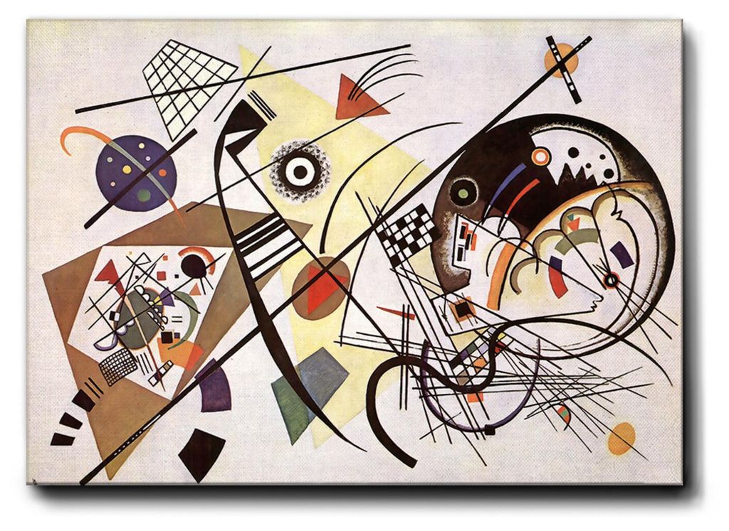 Giallobus - - Vassily Kandinsky - 50L x 35B cm - Bild - Premium Loom Canvas mit hoher Dicke