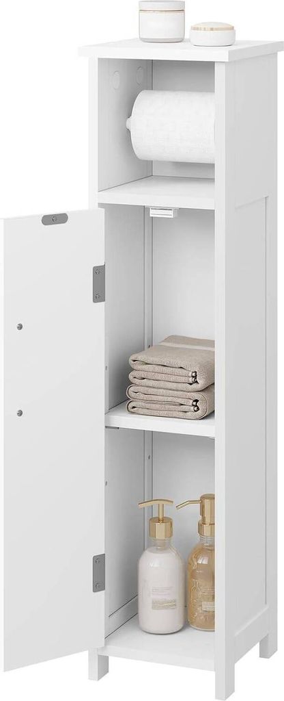 EUGAD Toilettenpapierhalter freistehend, mit Tür, schmal, Produktbild 