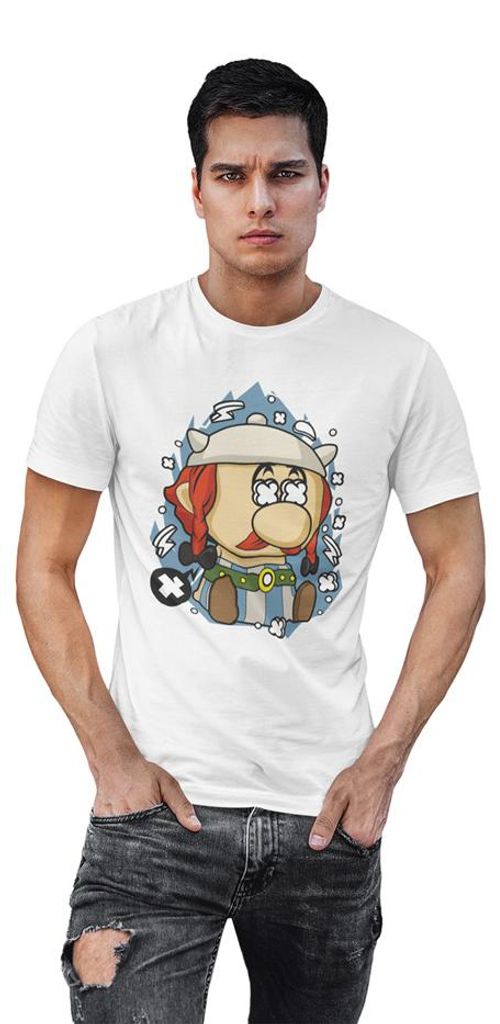D&B Uni Polo PC00077 Obelix Weiß-Größe 3XL