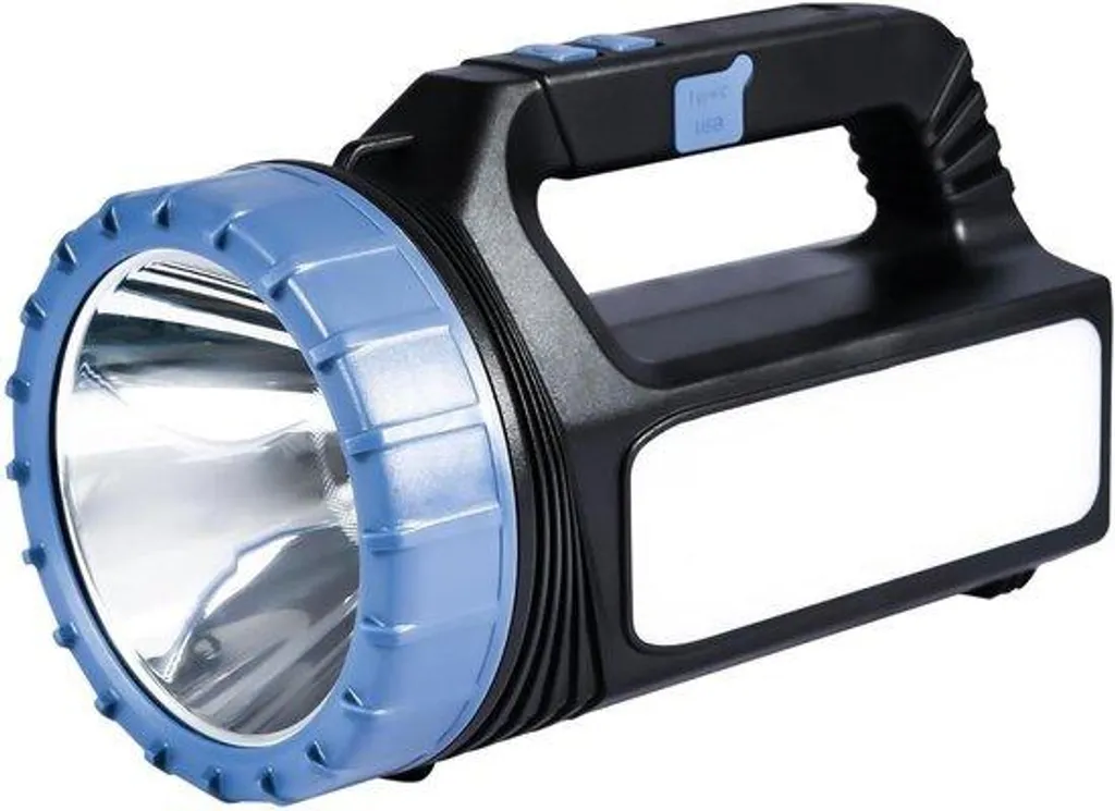 Lampe torche LED solaire portable puissante avec projecteur intégré LED