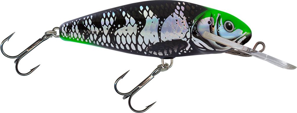 Salmo Perch Deep Runner Holo Dark Green Head 8 cm 14 g Wobbler