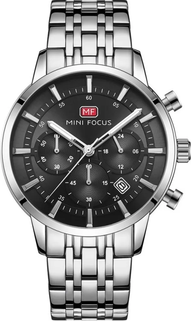 Montre chronographe homme Mini Focus Madden KP23876 en acier argent