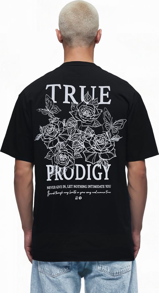 Alex Herren Oversize-Shirt Logoprint Rundhals dicker Stoff Rundhals