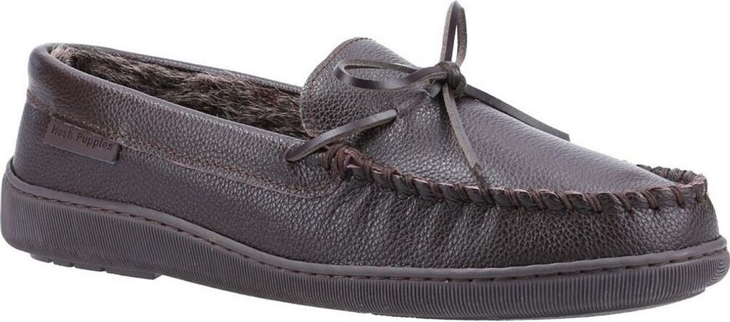 Hush Puppies - Herren Hausschuhe "Ace", Leder FS8606 (40 EU) (Braun)