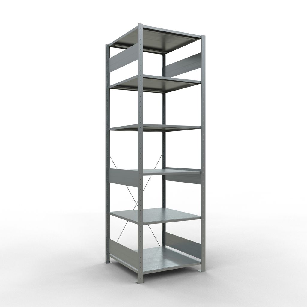 Stecksystem Grundregal - 2500x 750x800 mm, Typ 150 kg