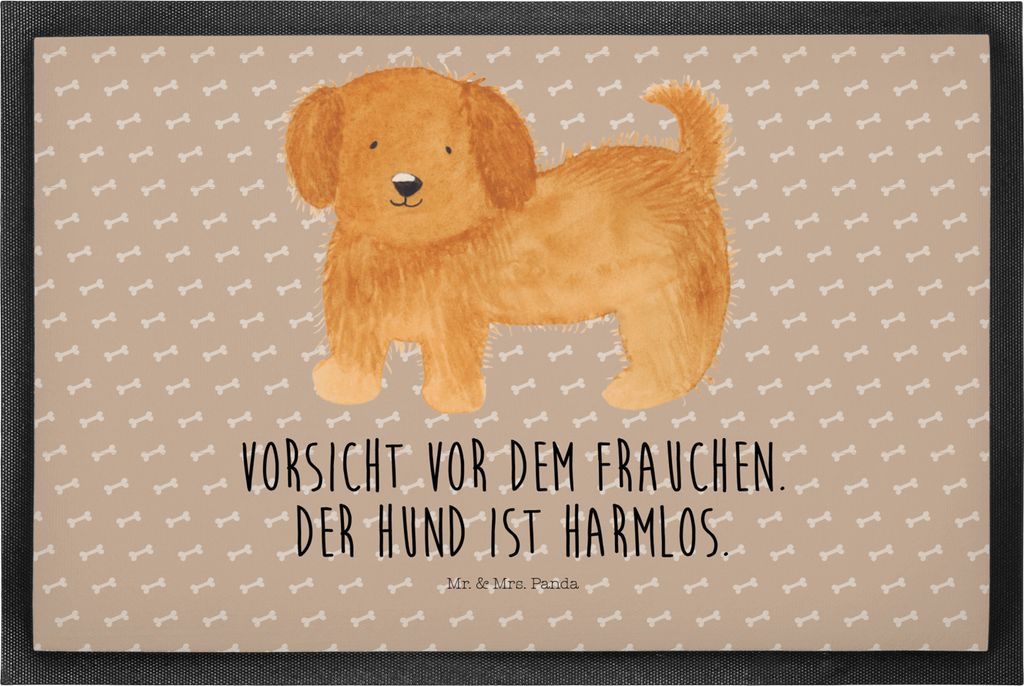 Mr. & Mrs. Panda Fußabstreifer Hund Flauschig 50 x 75 cm - Hundeglück - Geschenk, Witzig, Sprüche, Bodenvorleger, fußmatte, Schmutzmatte, Fussm...