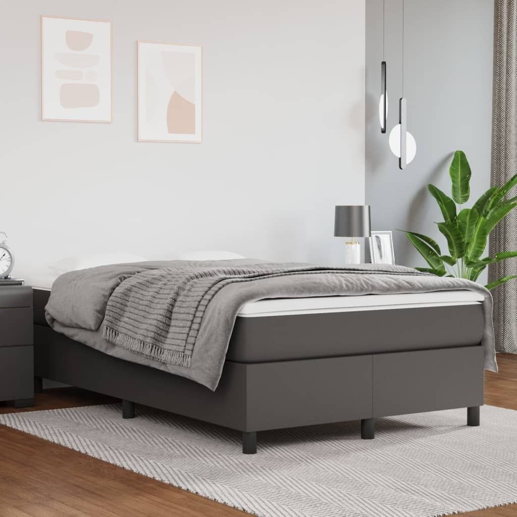 Cloris Designermöbel Boxspringbett Grau 120x200 cm Kunstleder 2024 Neu