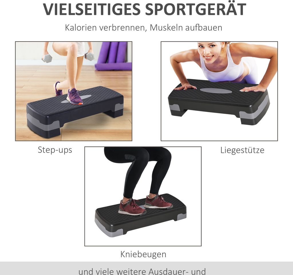 HOMCOM Stepping Board Aerobic Fitness Cvičenie na bicykli Obrázok produktu 5