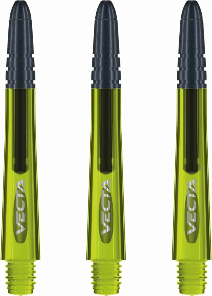 Tiges fléchettes médium Vecta de Winmau couleur verte en pack