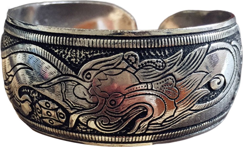 Geschnitztes Armband Retro unregelmäßige verstellbare Öffnung Schnitzerei Dekoration ethnischer Stil tibetischer Schmuck Vintage breiter Armreif...