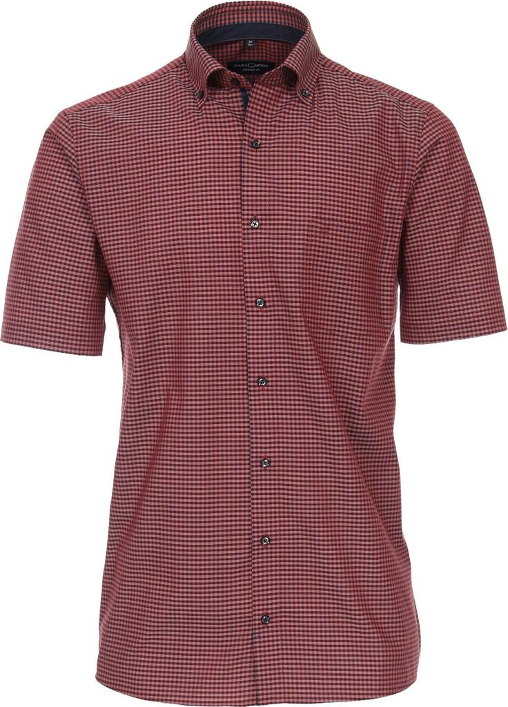 Casa Moda - Comfort Fit - Businesshemd Kurzarm (813682500), Größe:42, Farbe:Rot (400)
