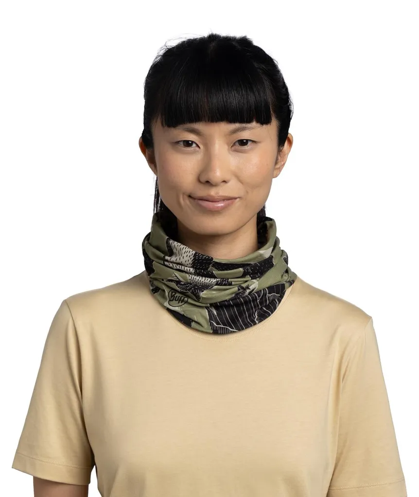Buff CoolNet UV® Rub Chomp Kaki avec tissu refroidissant et sans coutures