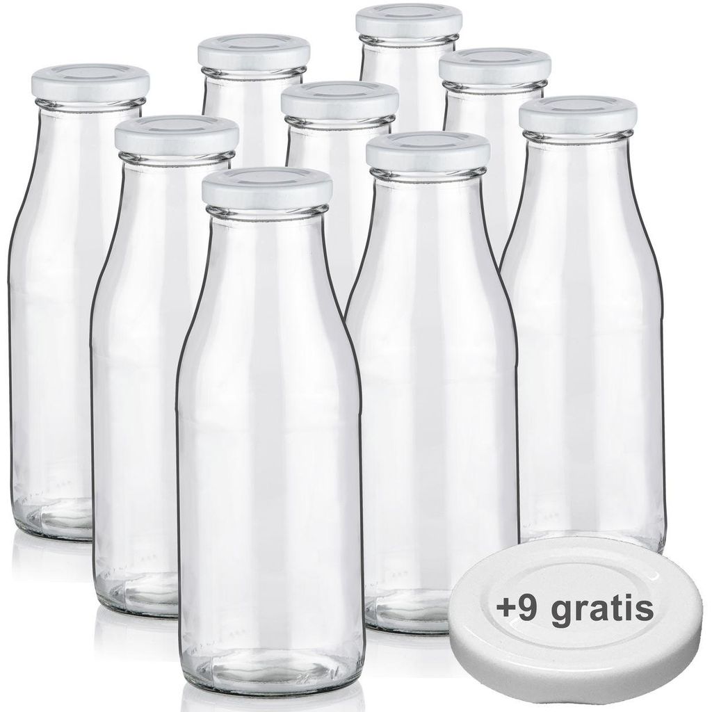 Milchflaschen 0,5L Smoothie Saft Flaschen 500ml leere Produktbild 