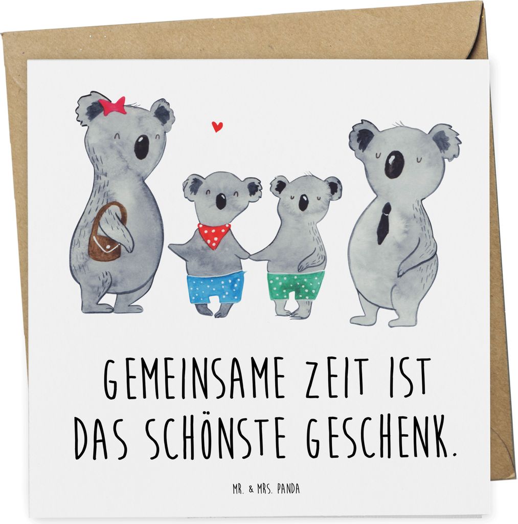 Mr. & Mrs. Panda Gutschein Familientag Geschenk - Weiß - Abenteuer, Karte, Einkaufsgutschein, Geschenkkarte, Familie, wählen, besonderes, Gutsche...