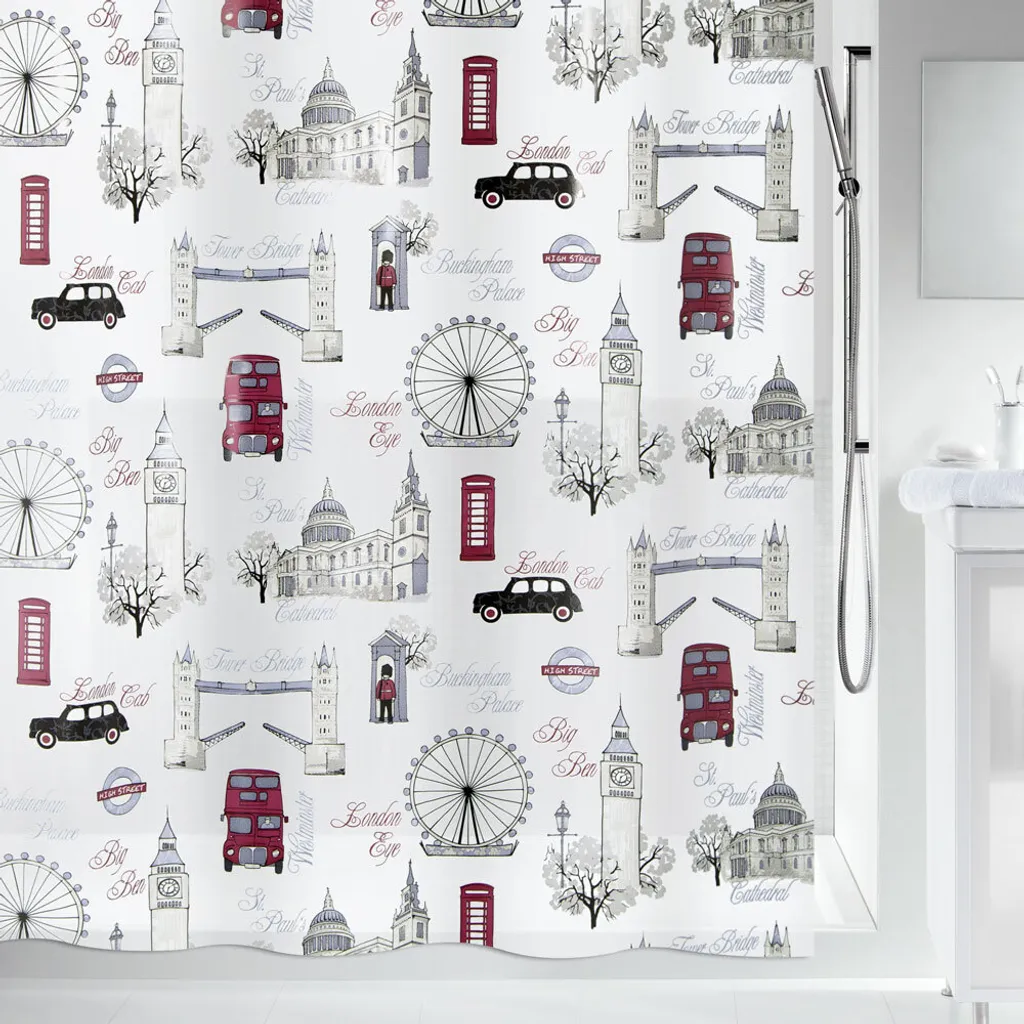 Grand rideau de douche imperméable 180x200 cm en PEVA anti-moisissure