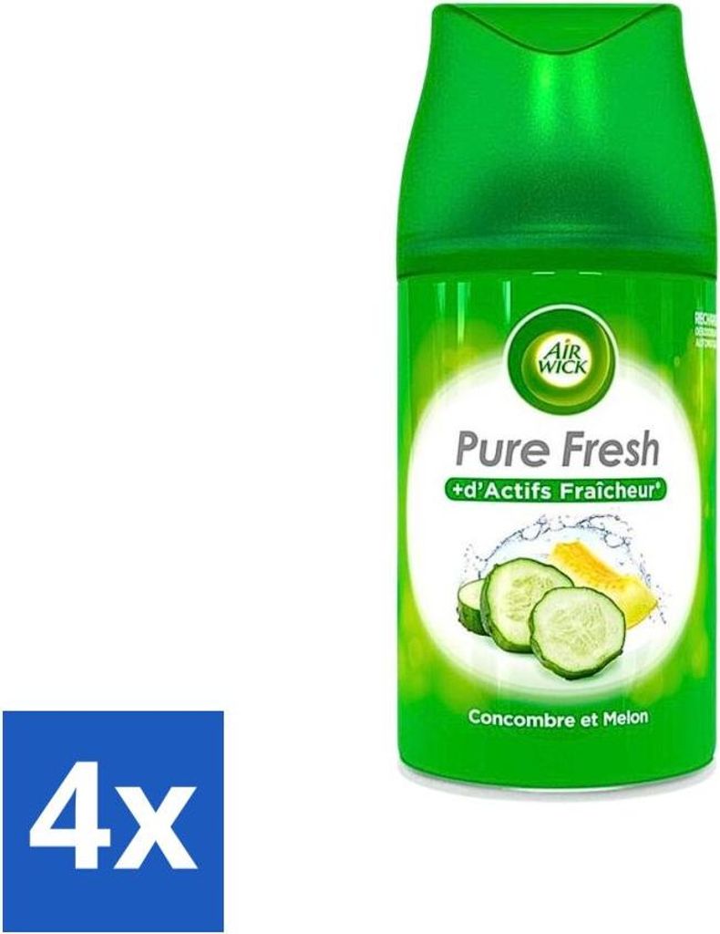 Air Wick Freshmatic – Lufterfrischer-Nachfüller – Pure Fresh Gurke – 250 ml - Vorteilspack - 4 Stücke