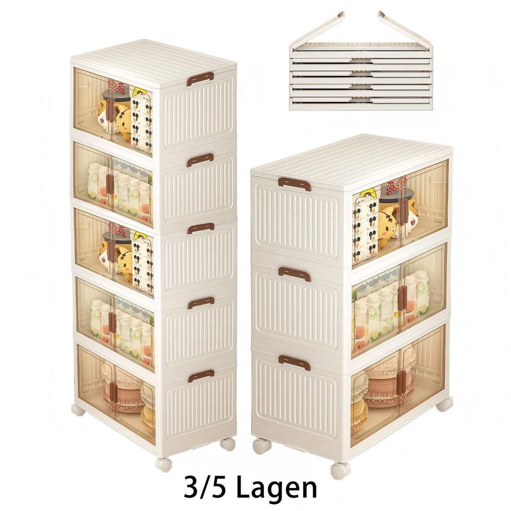 5 Lagen Stapelbox Faltbare Regalbox Aufbewahrungsbox mit Produktbild 