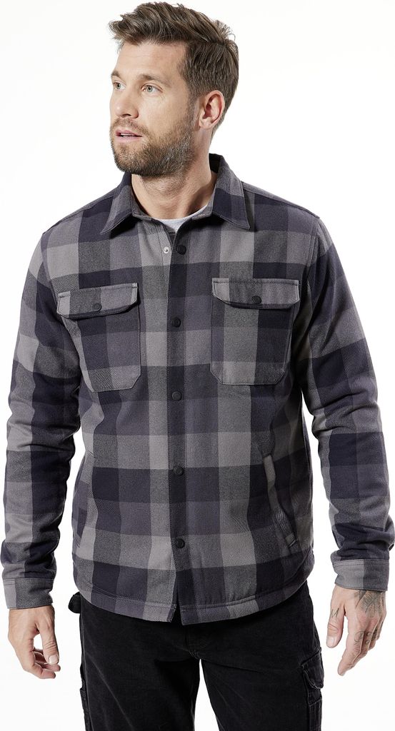 HERO by John Medoox JORIS Herren Hemd Regular Fit L anthra check