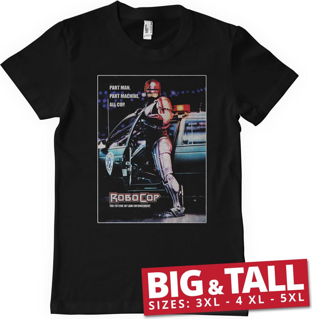 Robocop VHS Cover Big & Tall T-Shirt - 5XL - Black