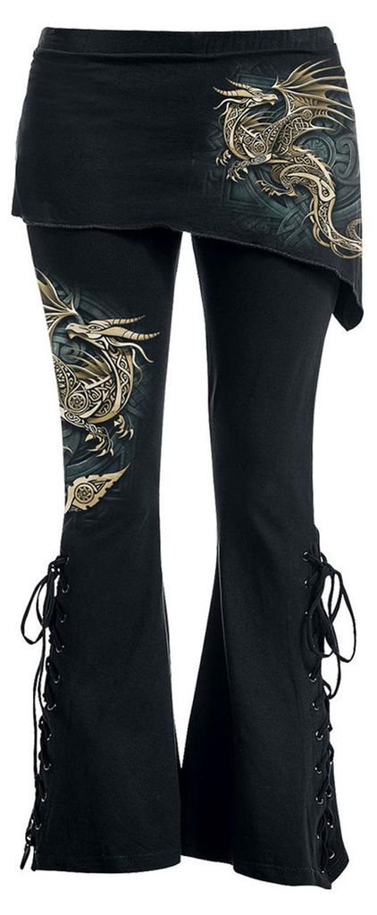 Spiral Direct - "Celtic Dragon" Leggings für Damen RO16043 (XL) (Schwarz)