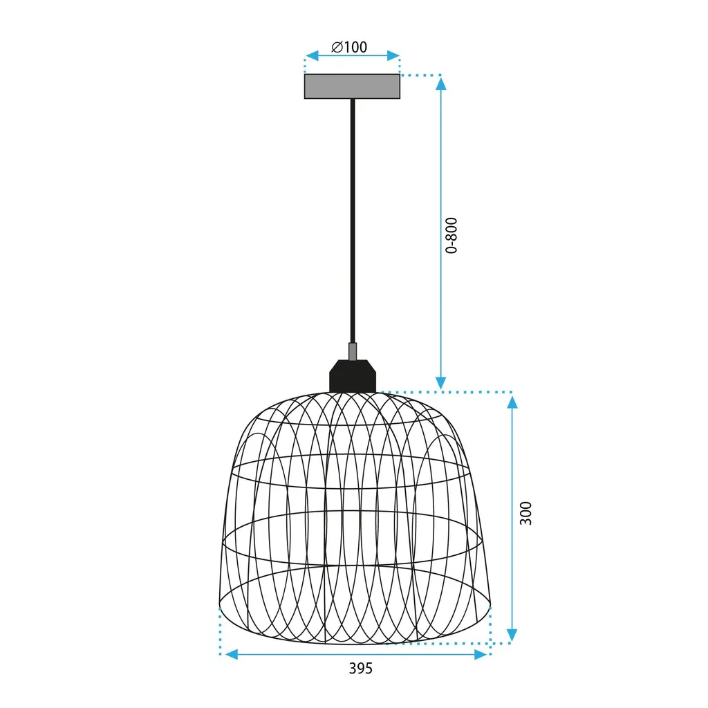 Suspension Design Beige 40cm Toolight - Solution Éclairage Doux et Moderne - 8