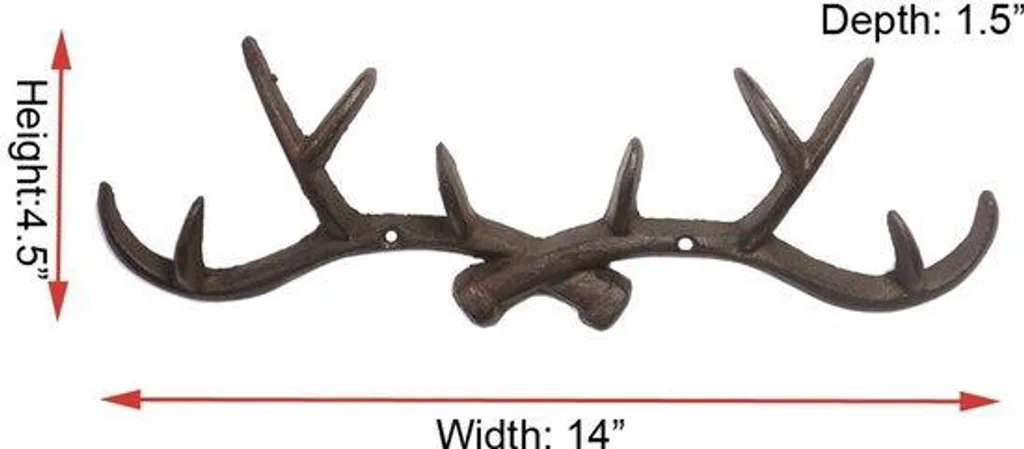 Supports muraux en fonte 14 pouces discrets coloris rouille - Lot de 2
