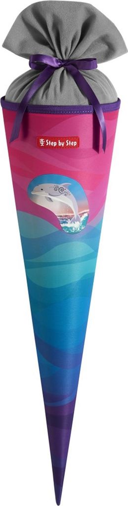 Step by Step Schultüte ,mit eingenähtem Bändchen